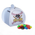 Baseball Paper Bank with Mini Bag of M&Ms